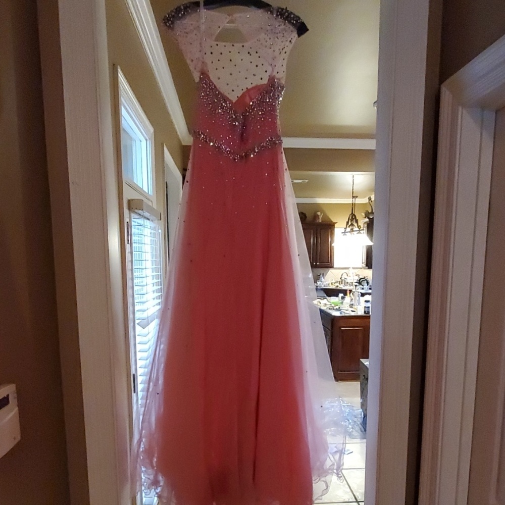 TONY BOWLS Le Gala Light Pink Prom Dress - Picture 3 of 3
